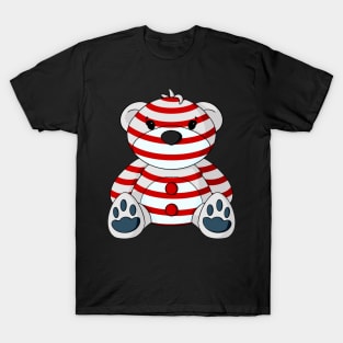 Peppermint Stripes Teddy Bear T-Shirt